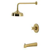Convergent Knurled Single-Handle Pressure Balanced Tub and Shower Faucet