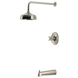 Convergent Knurled Single-Handle Pressure Balanced Tub and Shower Faucet