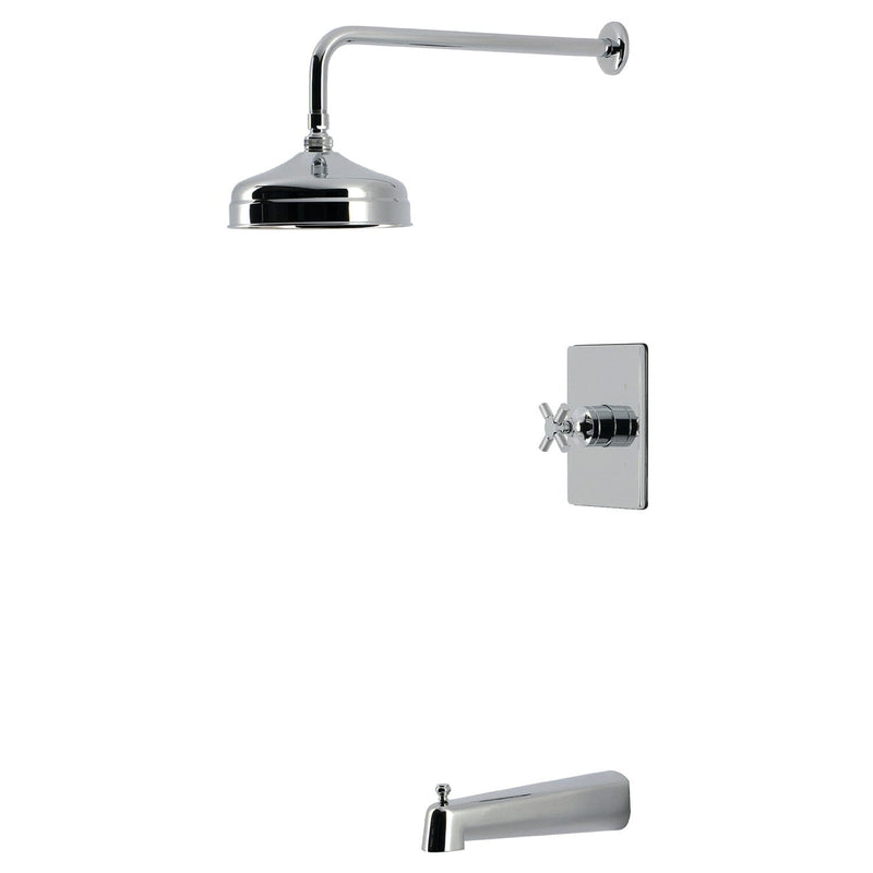 Convergent Knurled Single-Handle Pressure Balanced Tub and Shower Faucet