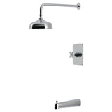 Convergent Knurled Single-Handle Pressure Balanced Tub and Shower Faucet