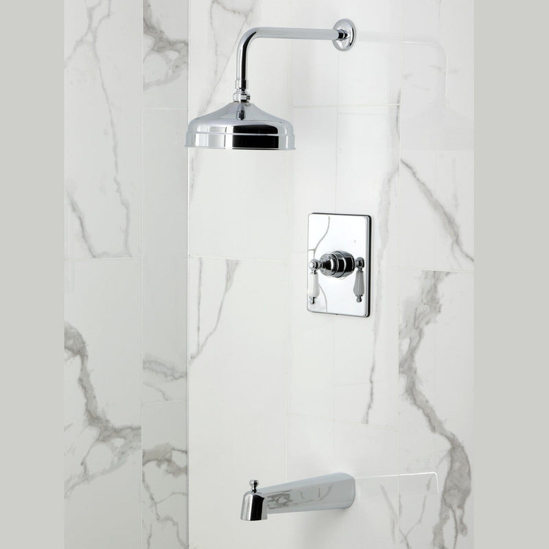 Demure Single-Handle Pressure Balanced Tub and Shower Faucet