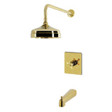 Convergent Knurled Single-Handle Pressure Balanced Tub and Shower Faucet