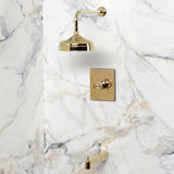 Levante Knurled Single-Handle Pressure Balanced Tub and Shower Faucet