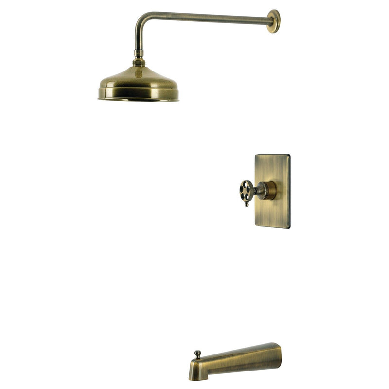 Wendell Knurled Single-Handle Pressure Balanced Tub and Shower Faucet