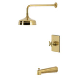 Convergent Knurled Single-Handle Pressure Balanced Tub and Shower Faucet