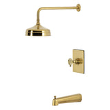Wendell Knurled Single-Handle Pressure Balanced Tub and Shower Faucet