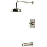 Convergent Knurled Single-Handle Pressure Balanced Tub and Shower Faucet