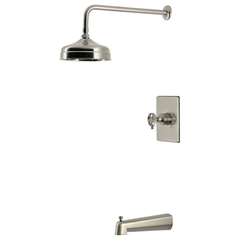 Wendell Knurled Single-Handle Pressure Balanced Tub and Shower Faucet