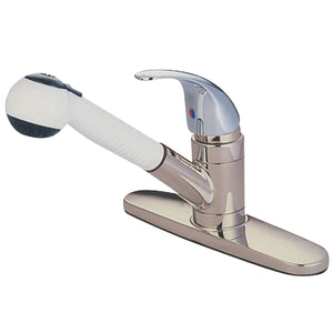 Legacy Single-Handle 1-or-3 Hole Deck Mount Pull-Out Sprayer Kitchen Faucet