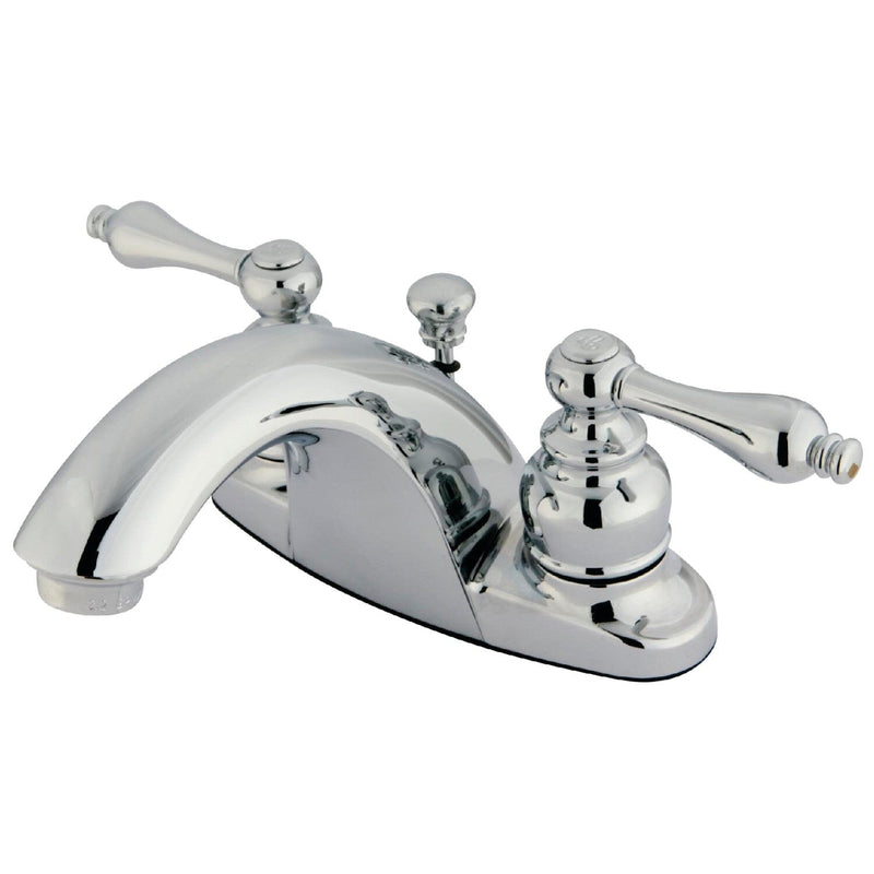English Country Double-Handle 3-Hole Deck Mount 4-Inch Centerset Bathroom Faucet with Pop-Up Drain