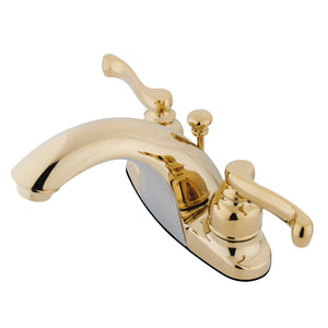 Double-Handle 3-Hole Deck Mount 4-Inch Centerset Bathroom Faucet with Pop-Up Drain