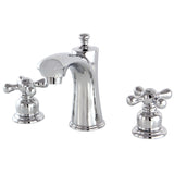 Victorian Two-Handle 3-Hole Deck Mount Widespread Bathroom Faucet with Pop-Up Drain