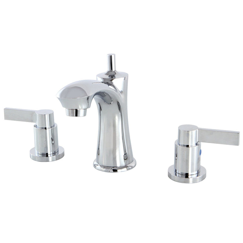 NuvoFusion Two-Handle 3-Hole Deck Mount Widespread Bathroom Faucet with Pop-Up Drain