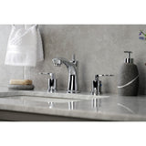 Serena Two-Handle 3-Hole Deck Mount Widespread Bathroom Faucet with Pop-Up Drain