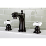 Victorian Two-Handle 3-Hole Deck Mount Widespread Bathroom Faucet with Pop-Up Drain