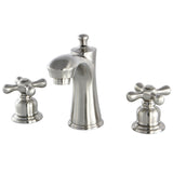 Victorian Two-Handle 3-Hole Deck Mount Widespread Bathroom Faucet with Pop-Up Drain