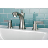 NuvoFusion Two-Handle 3-Hole Deck Mount Widespread Bathroom Faucet with Retail Pop-Up Drain