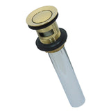 Trimscape Brass Push Pop-Up Bathroom Sink Drain with Overflow, 22 Gauge