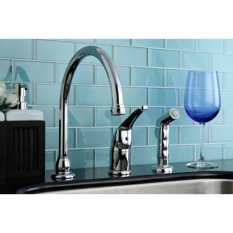 Chatham Single-Handle 3-Hole Widespread Kitchen Faucet with Side Sprayer