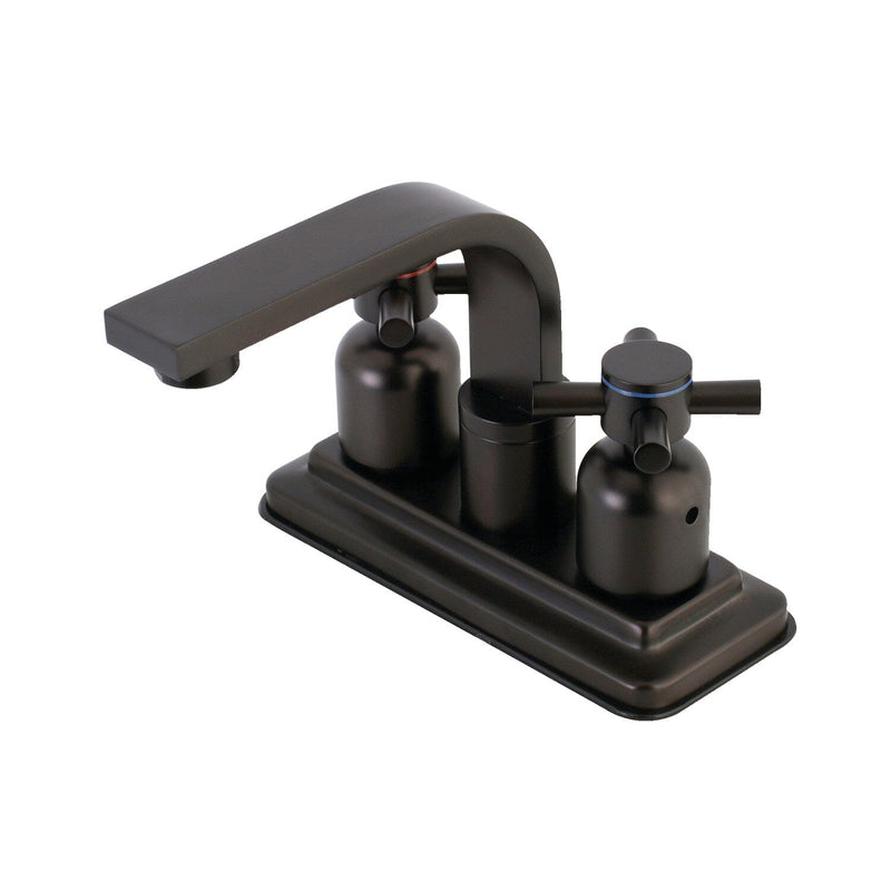 Concord Double-Handle 3-Hole Deck Mount 4-Inch Centerset Bathroom Faucet with Push-Up Pop-Up