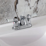 Paris Double-Handle 3-Hole Deck Mount 4-Inch Centerset Bathroom Faucet with Pop-Up Drain