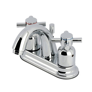 Concord Two-Handle 3-Hole Deck Mount 4" Centerset Bathroom Faucet with Plastic Pop-Up