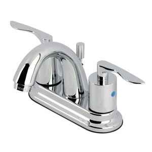 Serena Two-Handle 3-Hole Deck Mount 4" Centerset Bathroom Faucet with Retail Pop-Up