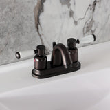 Paris Double-Handle 3-Hole Deck Mount 4-Inch Centerset Bathroom Faucet with Pop-Up Drain