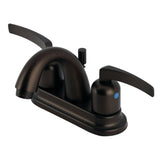 Centurion Double-Handle 3-Hole Deck Mount 4-Inch Centerset Bathroom Faucet with Pop-Up Drain