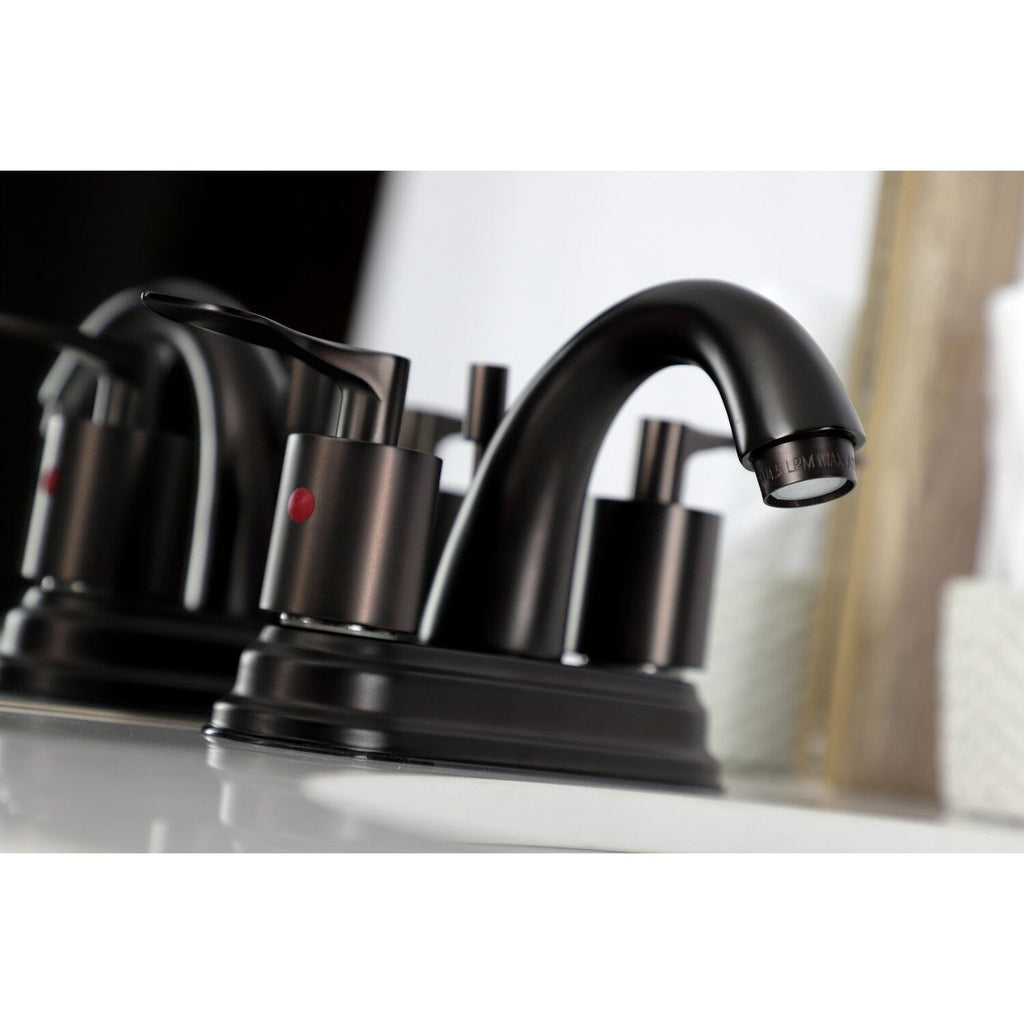 Serena Two-Handle 3-Hole Deck Mount 4" Centerset Bathroom Faucet with Retail Pop-Up