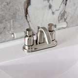 Paris Double-Handle 3-Hole Deck Mount 4-Inch Centerset Bathroom Faucet with Pop-Up Drain