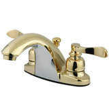 NuWave French Double-Handle 3-Hole Deck Mount 4-Inch Centerset Bathroom Faucet with Pop-Up Drain
