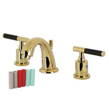 Kaiser Two-Handle 3-Hole Deck Mount Widespread Bathroom Faucet with Pop-Up Drain