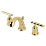 Manhattan Two-Handle 3-Hole Deck Mount Widespread Bathroom Faucet with Retail Pop-Up Drain