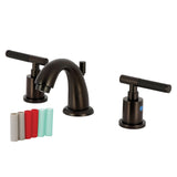 Kaiser Two-Handle 3-Hole Deck Mount Widespread Bathroom Faucet with Retail Pop-Up Drain