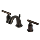 Manhattan Two-Handle 3-Hole Deck Mount Widespread Bathroom Faucet with Retail Pop-Up Drain