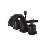 Millennium Two-Handle 3-Hole Deck Mount Widespread Bathroom Faucet with Pop-Up Drain