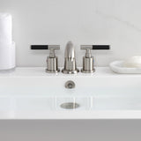 Kaiser Two-Handle 3-Hole Deck Mount Widespread Bathroom Faucet with Retail Pop-Up Drain