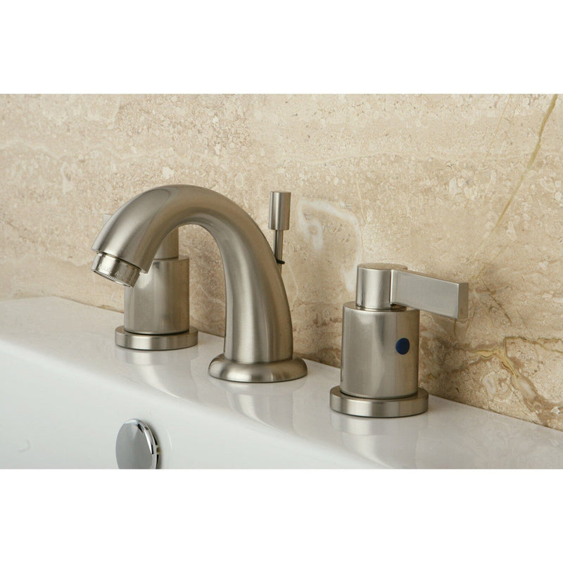 NuvoFusion Two-Handle 3-Hole Deck Mount Widespread Bathroom Faucet with Pop-Up Drain