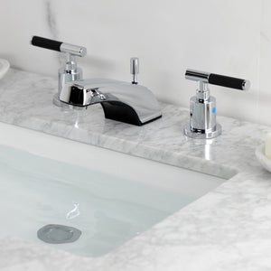 Kaiser Two-Handle 3-Hole Deck Mount Widespread Bathroom Faucet with Retail Pop-Up Drain