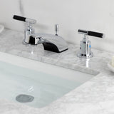 Kaiser Two-Handle 3-Hole Deck Mount Widespread Bathroom Faucet with Retail Pop-Up Drain