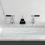 Kaiser Two-Handle 3-Hole Deck Mount Widespread Bathroom Faucet with Retail Pop-Up Drain