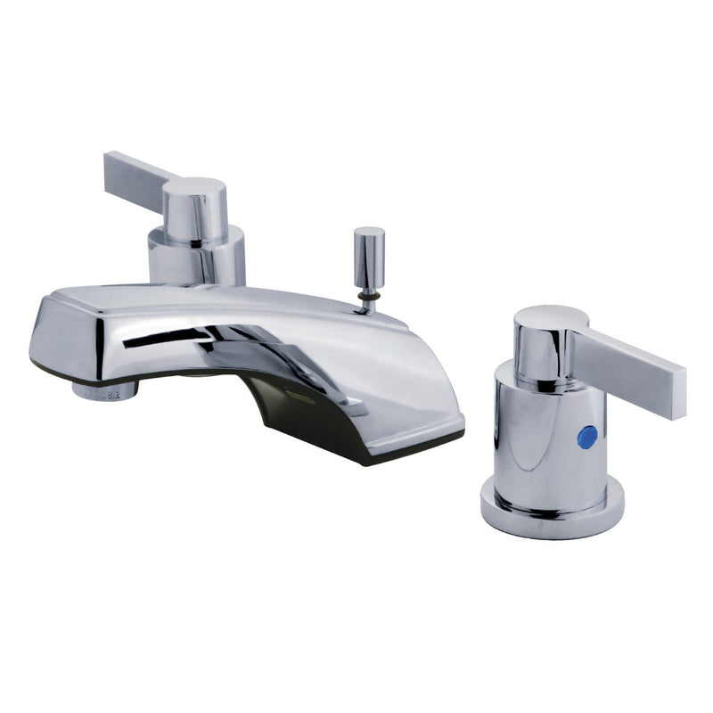 NuvoFusion Two-Handle 3-Hole Deck Mount Widespread Bathroom Faucet with Pop-Up Drain