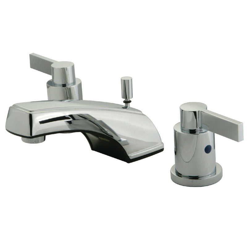 NuvoFusion Two-Handle 3-Hole Deck Mount Widespread Bathroom Faucet with Pop-Up Drain