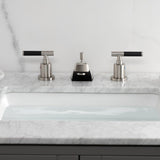 Kaiser Two-Handle 3-Hole Deck Mount Widespread Bathroom Faucet with Retail Pop-Up Drain