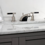 Kaiser Two-Handle 3-Hole Deck Mount Widespread Bathroom Faucet with Retail Pop-Up Drain