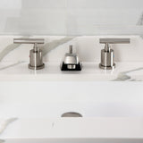 Manhattan Two-Handle 3-Hole Deck Mount Widespread Bathroom Faucet with Pop-Up Drain