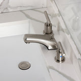 Manhattan Two-Handle 3-Hole Deck Mount Widespread Bathroom Faucet with Pop-Up Drain