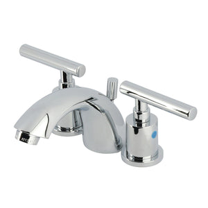 Manhattan Two-Handle 3-Hole Deck Mount Mini-Widespread Bathroom Faucet with Pop-Up Drain