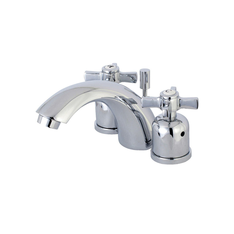 Millennium Two-Handle 3-Hole Deck Mount Mini-Widespread Bathroom Faucet with Pop-Up Drain